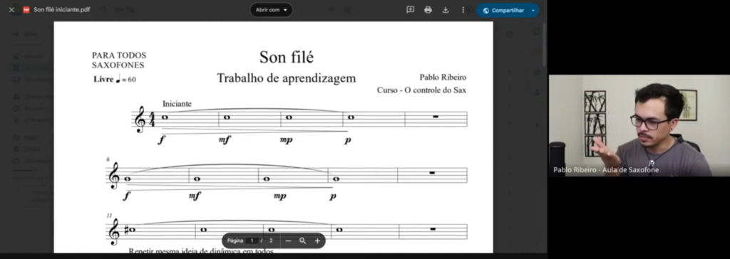 Como fazer o exercício do Som Filé no saxofone